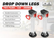 4x 430mm Drop Down Corner Legs Stabilisers