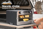 SAN HIMA 12V 120W Portable Travel Oven Stainless Steel 180 C Max Temperature