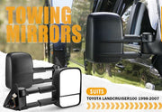 SAN HIMA Pair Extendable Towing Mirrors For Toyota Landcruiser 100 Series 1998-2007