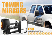 San Hima Pair Extendable Towing Mirrors for Isuzu D-MAX DMAX 2007-2011