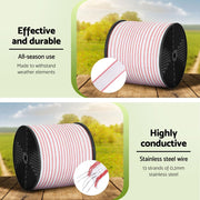 Electric Fence Polytape 400M – Heavy-Duty, High Visibility
