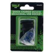 Dual USB Socket Quick Charge QC3.0 & QC4.0