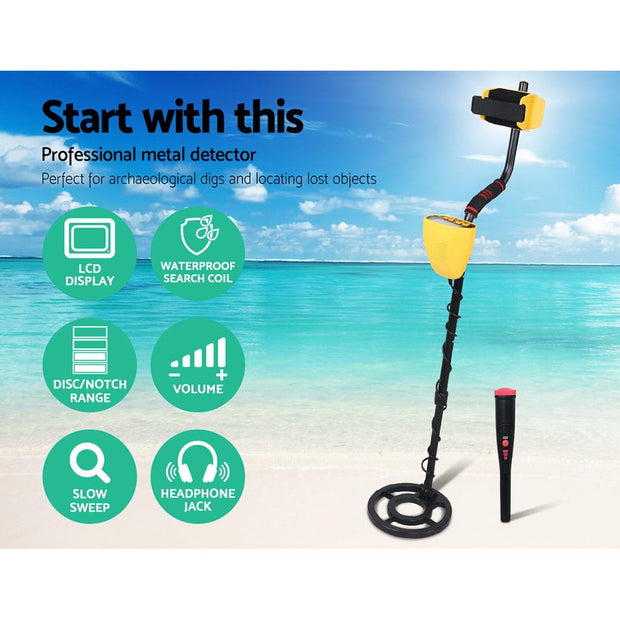 Metal Detector & Pinpointer Combo – 180mm Deep Detection