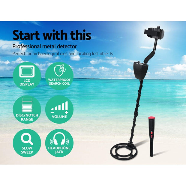 Metal Detector & Pinpointer Combo – 220mm Deep Detection