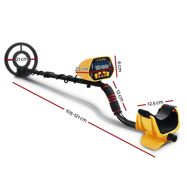 Metal Detector with LCD Display – 180mm Deep Sensitivity, Waterproof Coil & Headphones