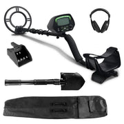 Metal Detector with LCD Display – 220mm Deep Sensitivity, Waterproof Coil & Bonus Shovel Kit
