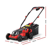 40V Cordless Electric Lawn Mower – 34cm Cutting Width, Twin Battery Power