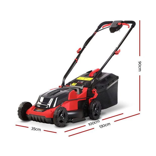 40V Cordless Electric Lawn Mower – 34cm Cutting Width, Twin Battery Power