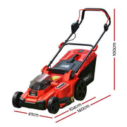 40V Cordless Electric Lawn Mower – 37cm Cutting Width, Twin Battery Power