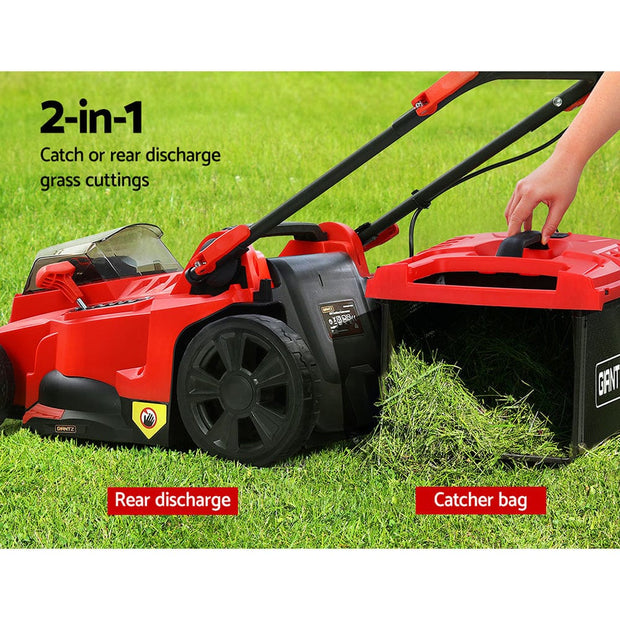 40V Cordless Electric Lawn Mower – 37cm Cutting Width, Twin Battery Power
