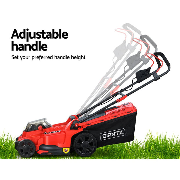 40V Cordless Electric Lawn Mower – 37cm Cutting Width, Twin Battery Power