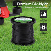 100M Whipper Snipper Trimmer Line 2.4mm Star Nylon String Cord Black