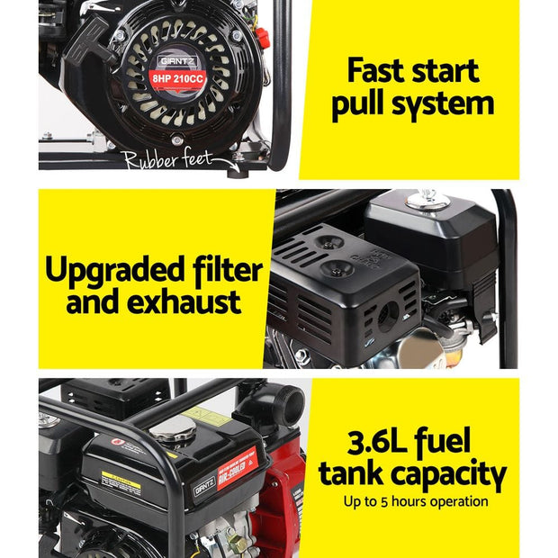 8HP Petrol Water Pump – 2” High Flow Fire Fighting & Irrigation Pump