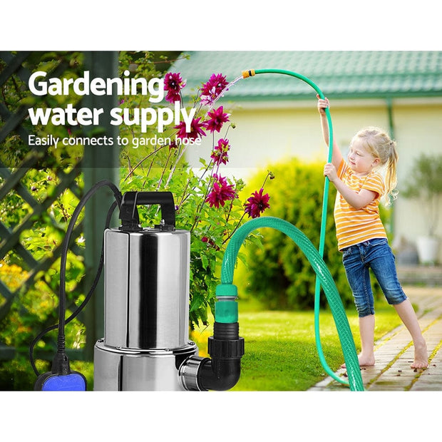 1800W Stainless Steel Submersible Water Pump – Dirty &amp; Clean Water Drainage