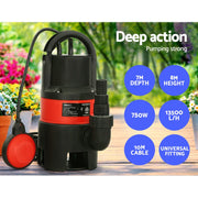 750W Submersible Water Pump – Dirty/Clean Water Sump & Pool Drainage Pump