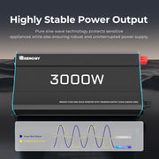 Renogy CORE 12V 3000W Pure Sine Wave Inverter with Transfer Switch