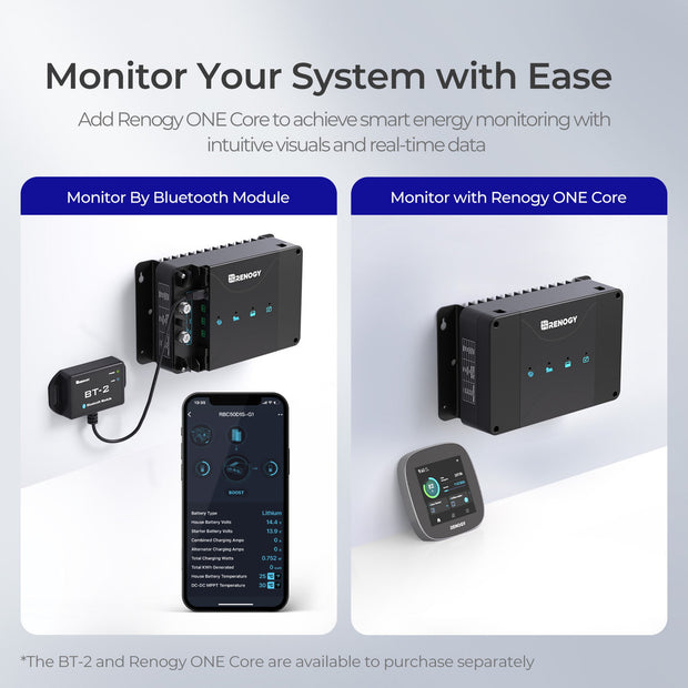 Renogy PRO 12V 30A DC-DC On-Board Battery Charger with MPPT & Monitoring Screen