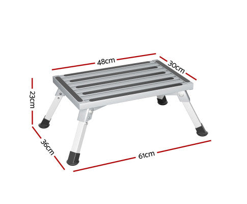 Weisshorn Caravan Step Folding Aluminium