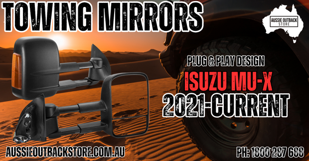 San Hima Extendable Towing Mirrors For Isuzu MU-X 2021-Current