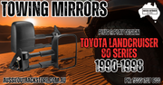 San Hima Pair Extendable Towing Mirrors For Toyota Landcruiser 80 1990-1998