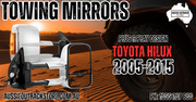 Extendable Towing Side Mirrors suits Toyota Hilux 2005-2015
