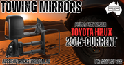 Pair Extendable Towing Side Mirrors suits Toyota HILUX 2015-ON