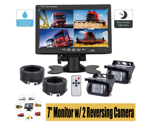 7'' Waterproof Monitor Reversing Kit