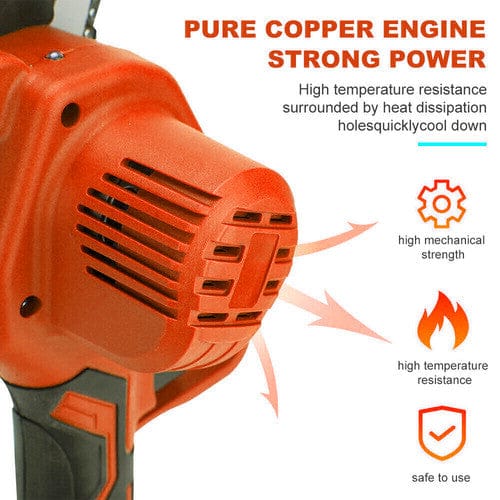 6" Cordless Mini Chainsaw – Dual Battery Orange Edition