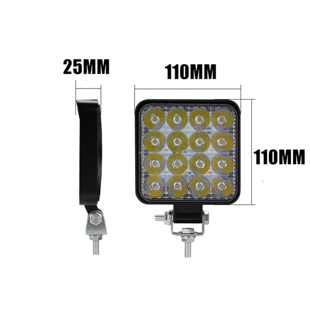 10PCS 80W CREE LED Flood Work Lights – 12V | Boat | Camping | 4x4 | Trailer