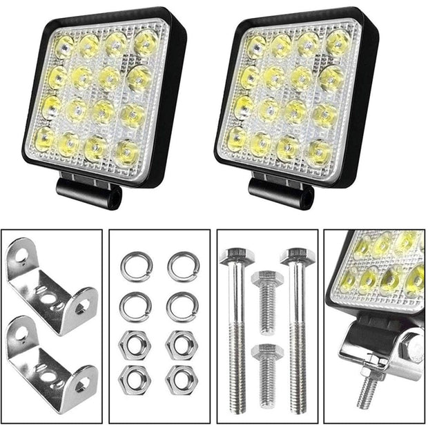 10PCS 80W CREE LED Flood Work Lights – 12V | Boat | Camping | 4x4 | Trailer