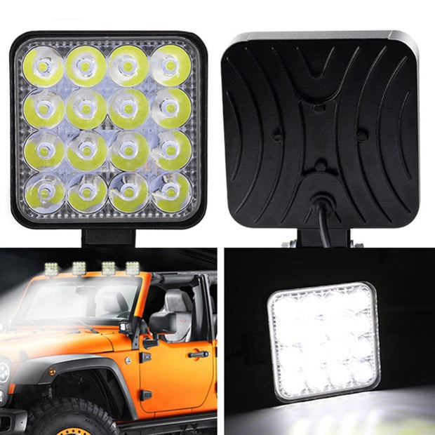 10PCS 80W CREE LED Flood Work Lights – 12V | Boat | Camping | 4x4 | Trailer