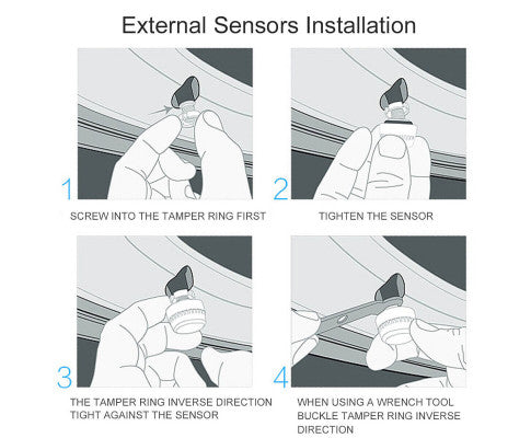 4 Sensor Solar Wireless TPMS Car Tyre Pressure Monitoring System