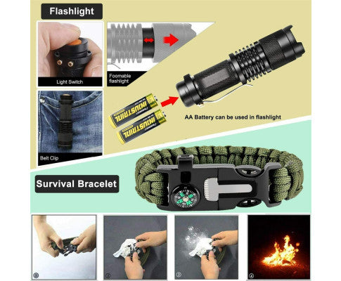 32 In 1 Emergency Survival Equipment Kit Camping SOS Tool Sports Tactical Hiking