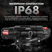 X-BULL 6000lbs 12V Electric Winch – Synthetic Rope Edition