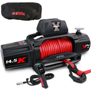 X-BULL 14500LBS 12V Electric Winch – Synthetic Rope + Protective Cover