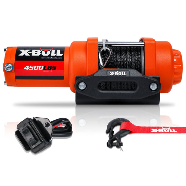 X-BULL 4500LBS 12V Electric Winch – Synthetic Rope | Wireless Remote