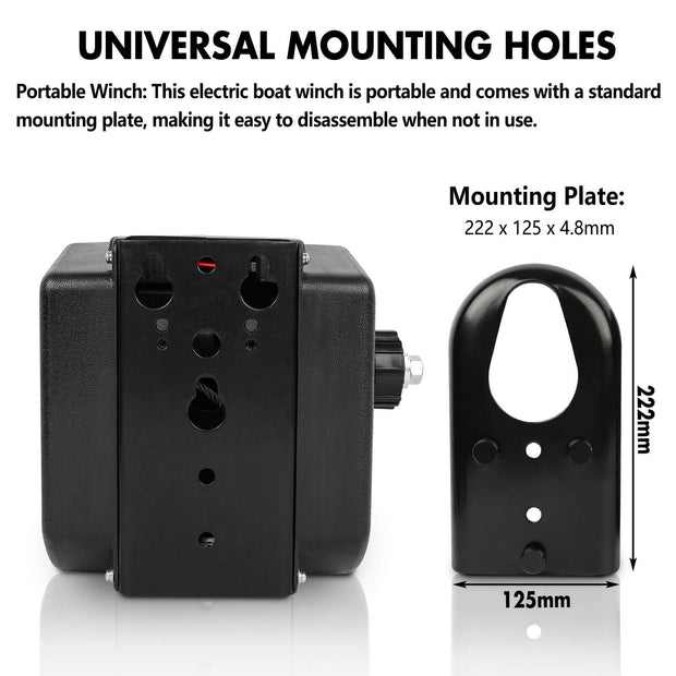 X-BULL 5000LBS 12V Electric Boat Winch – Portable, Powerful & Marine Tough!