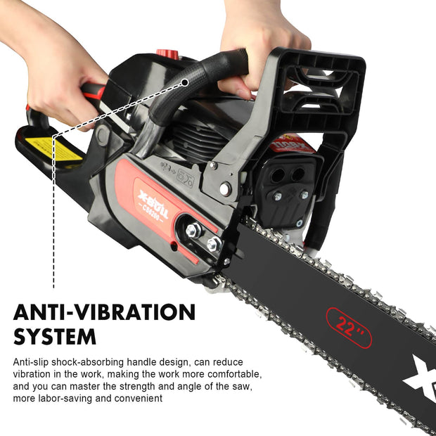 X-BULL 62cc Petrol Chainsaw – 22" Bar | E-Start | Pro-Series Power Tool