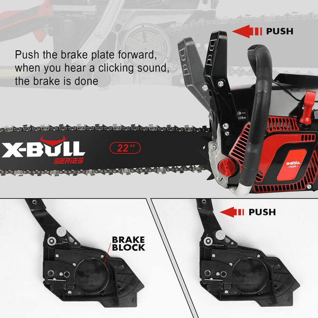 X-BULL 62cc Petrol Chainsaw – 22" Bar | E-Start | Pro-Series Power Tool