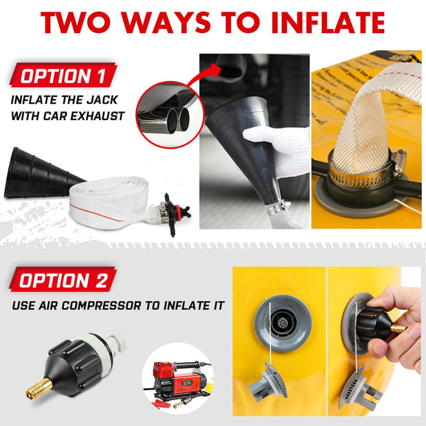 X-BULL 5T Air Jack Recovery Kit – Multi-Layer Exhaust Jack for Off-Road Rescue