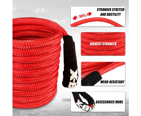 X-BULL Kinetic Rope 22mm x 9m Snatch Strap Recovery Kit