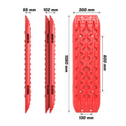 X-BULL 2 Pairs Recovery Tracks 10T Stronger Gen 3.0 - Red