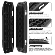 10 Ton Recovery Tracks 4X4 - Black - Sand Mud Snow