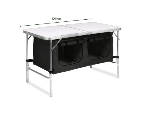 KILIROO Camping Table 120cm Silver (With Black Storage Bag)