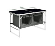 KILIROO Camping Table 120cm Black (With Grey Storage Bag)