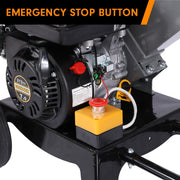 7hp Wood Chipper Shredder Mulcher Grinder Petrol Silver
