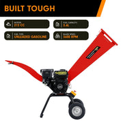 7hp Wood Chipper Shredder Mulcher Grinder Petrol Red