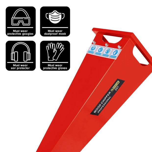 7hp Wood Chipper Shredder Mulcher Grinder Petrol Red
