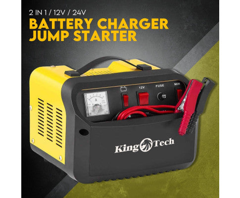 2 In 1 Car Battery Charger Jump Starter 12V 24V 40A
