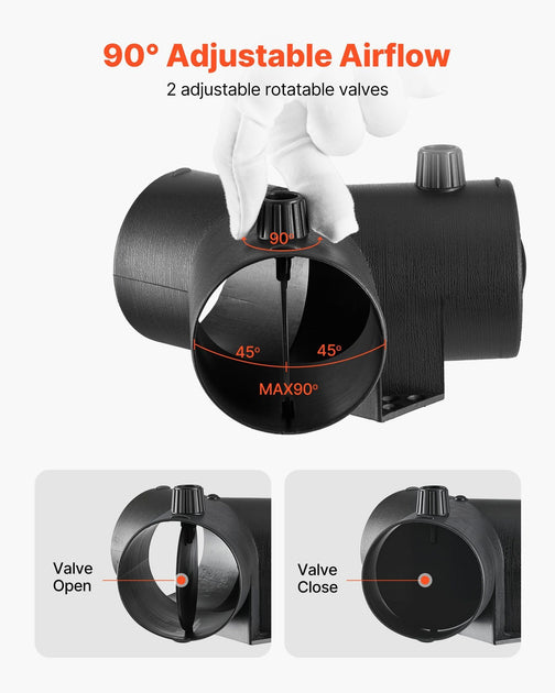 75mm Diesel Heater Y Connector with Adjustable Valves – AussieOutbackStore